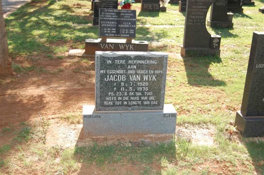 WYK Jacob, van 1926-1978