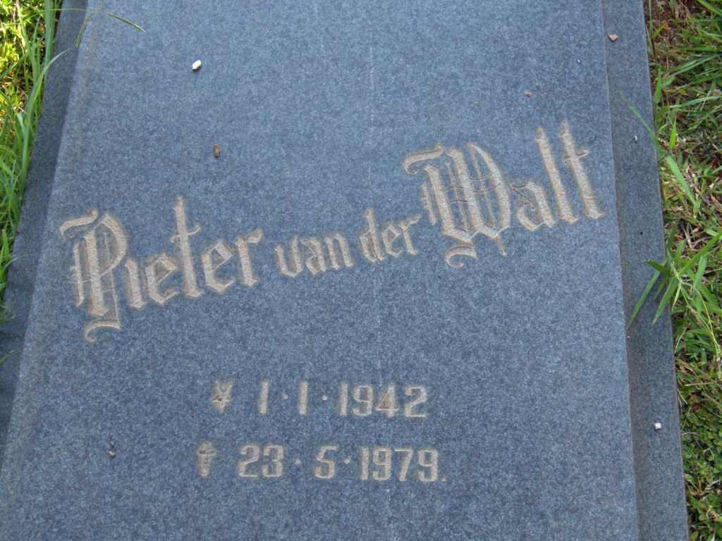 WALT Pieter, van der 1942-1979