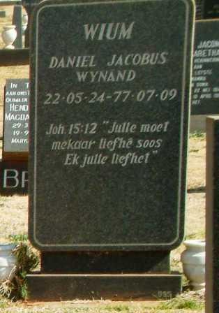WUIM Daniel Jacobus Wynand 1922-1977