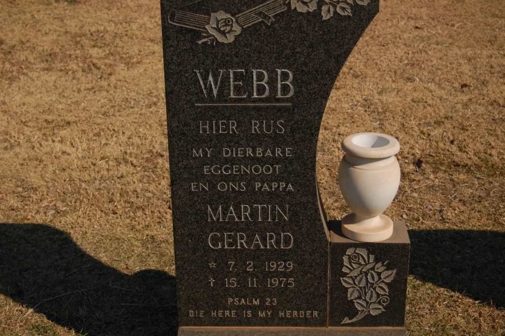 WEBB Martin Gerard 1929-1975