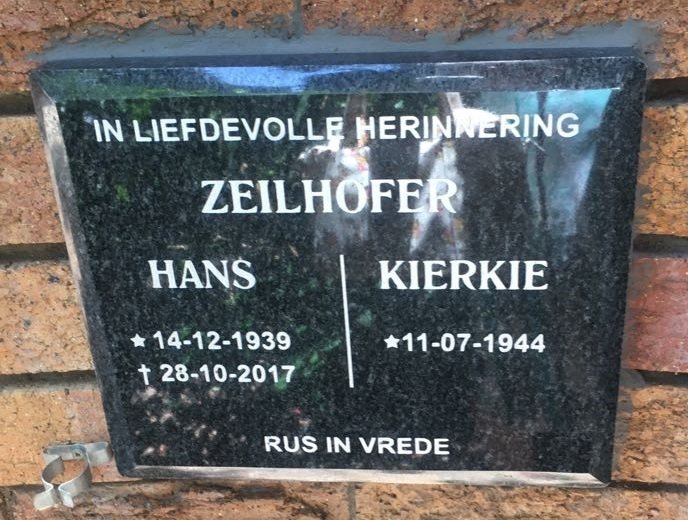 ZEILHOFER Hans 1939-2017 &amp; Kierkie 1944-