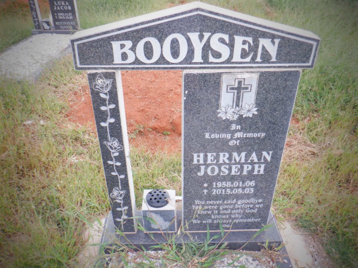 BOOYSEN Herman Joseph 1958-2015