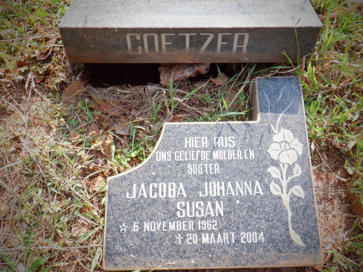 COETZER Jacoba Johanna Susan 1962-2004