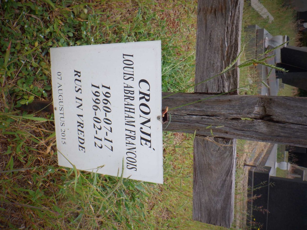 CRONJE Louis Abraham Francois 1960-1996