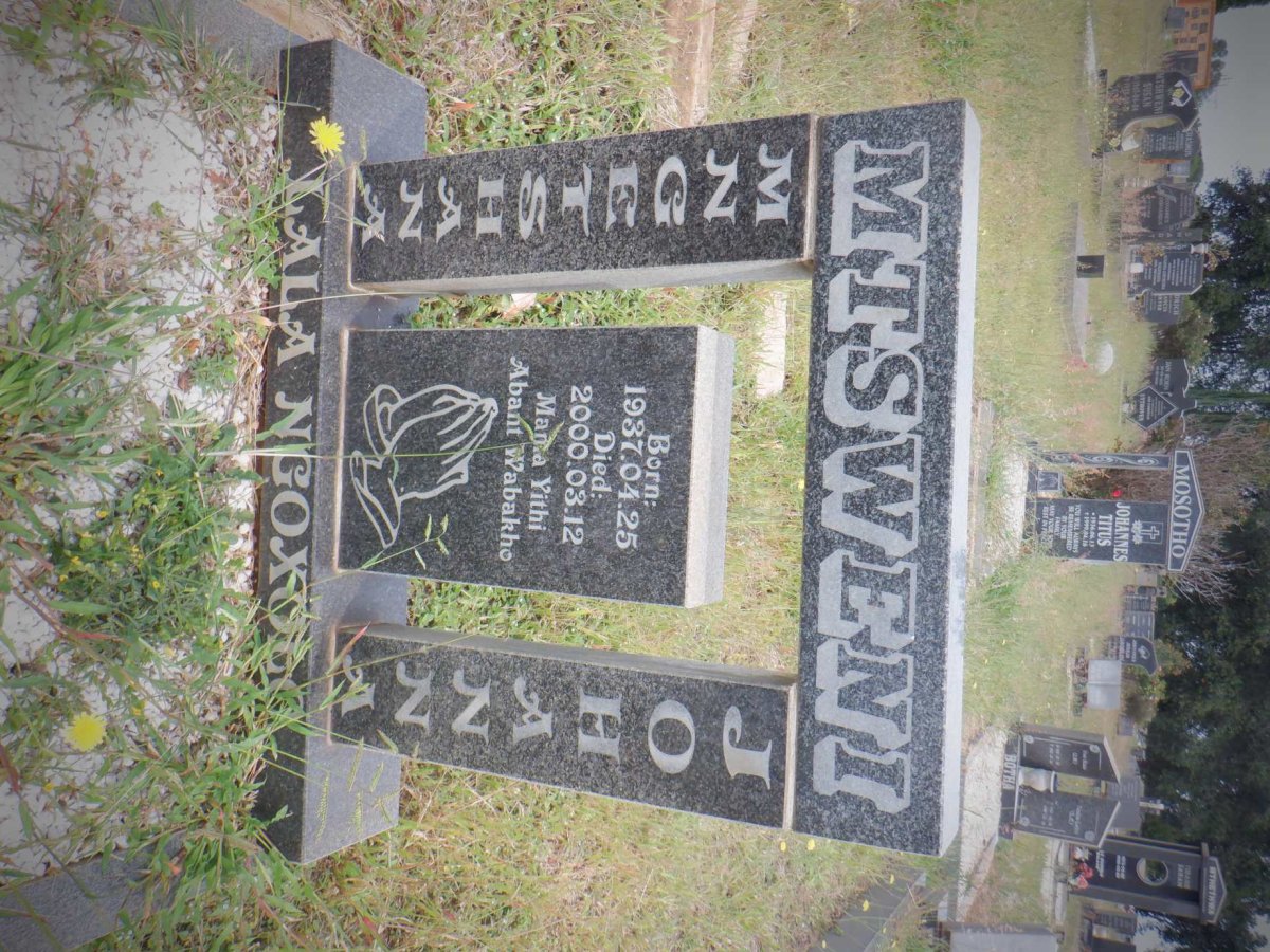 MTSWENI Mngetshana Johanna 1937-2000