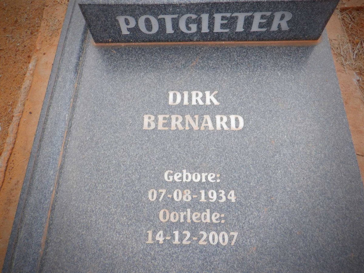 POTGIETER Dirk Bernard 1934-2007