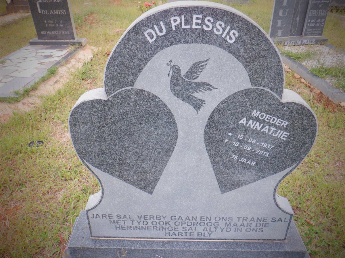 PLESSIS Annatjie, du 1937-2013