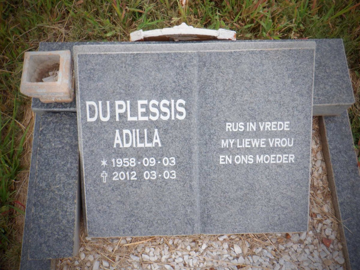 PLESSIS Adilla, du 1958-2012