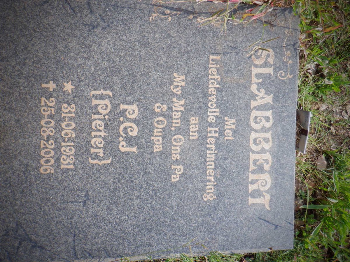 SLABBERT P.C.J. 1931-2006