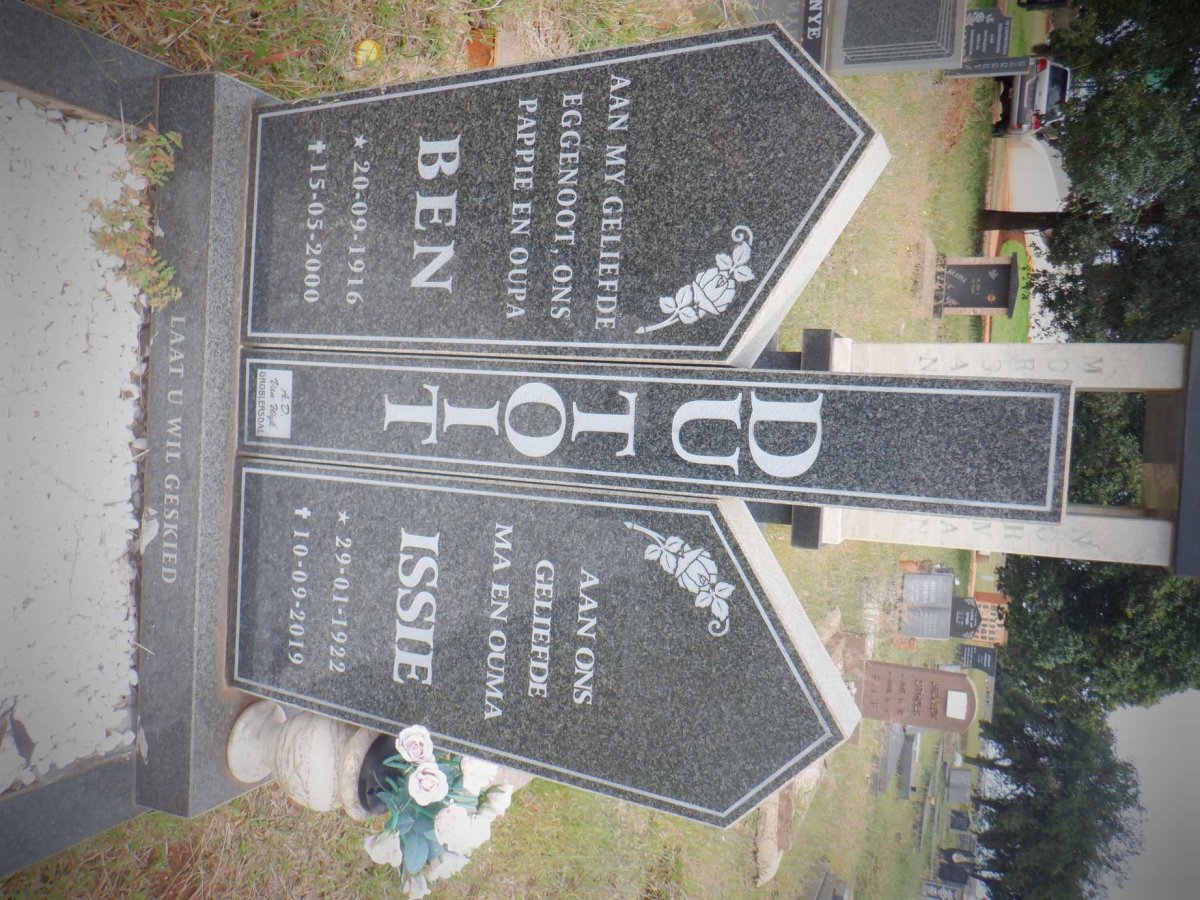 TOIT Ben, du 1916-2000 &amp; Issie 1922-2019