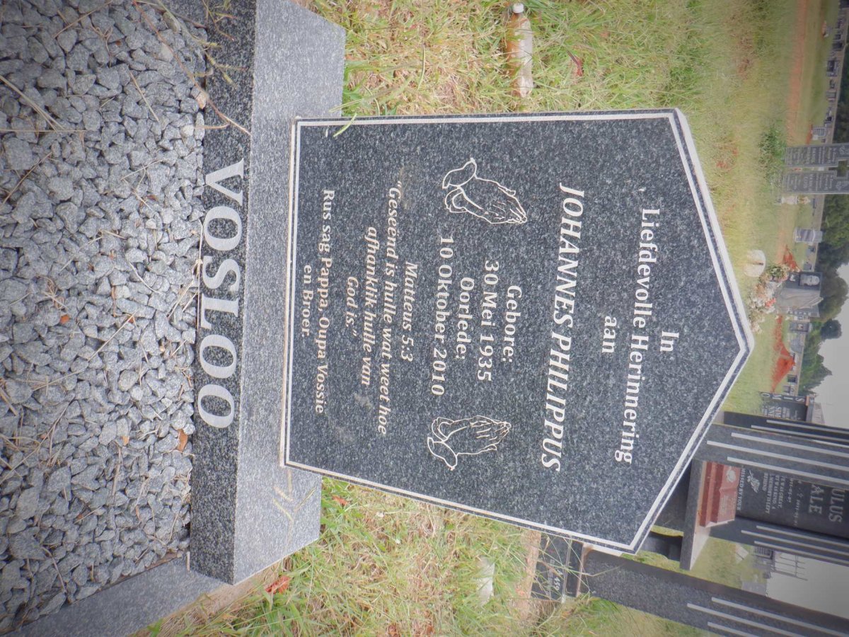 VOSLOO Johannes Philippus 1935-2010