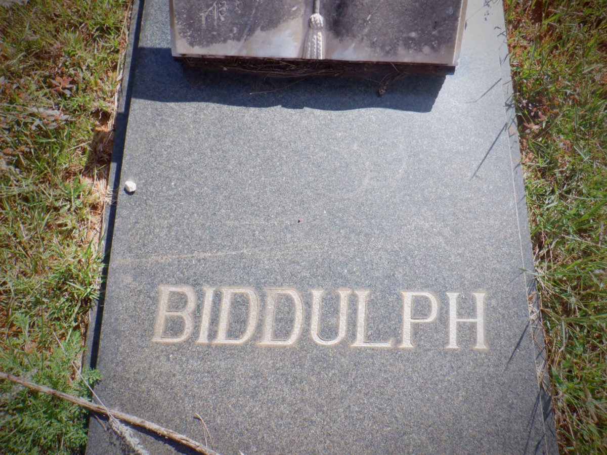 BIDDULPH Alphonso Charles 1957-1975