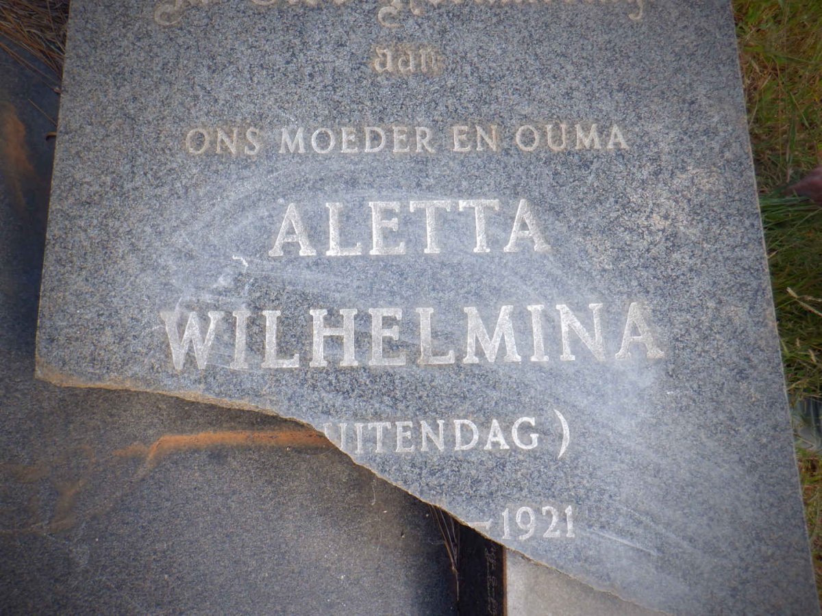 FERREIRA Nicolaas Johannes 1906-1971 &amp; Aletta Wilhelmina BUITENDAG 1921-1981