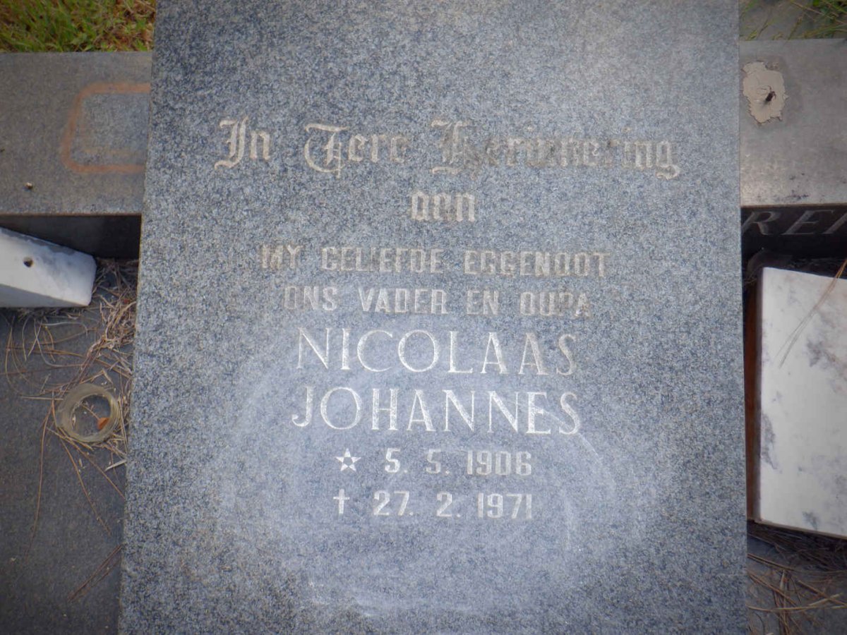 FERREIRA Nicolaas Johannes 1906-1971 &amp; Aletta Wilhelmina BUITENDAG 1921-1981