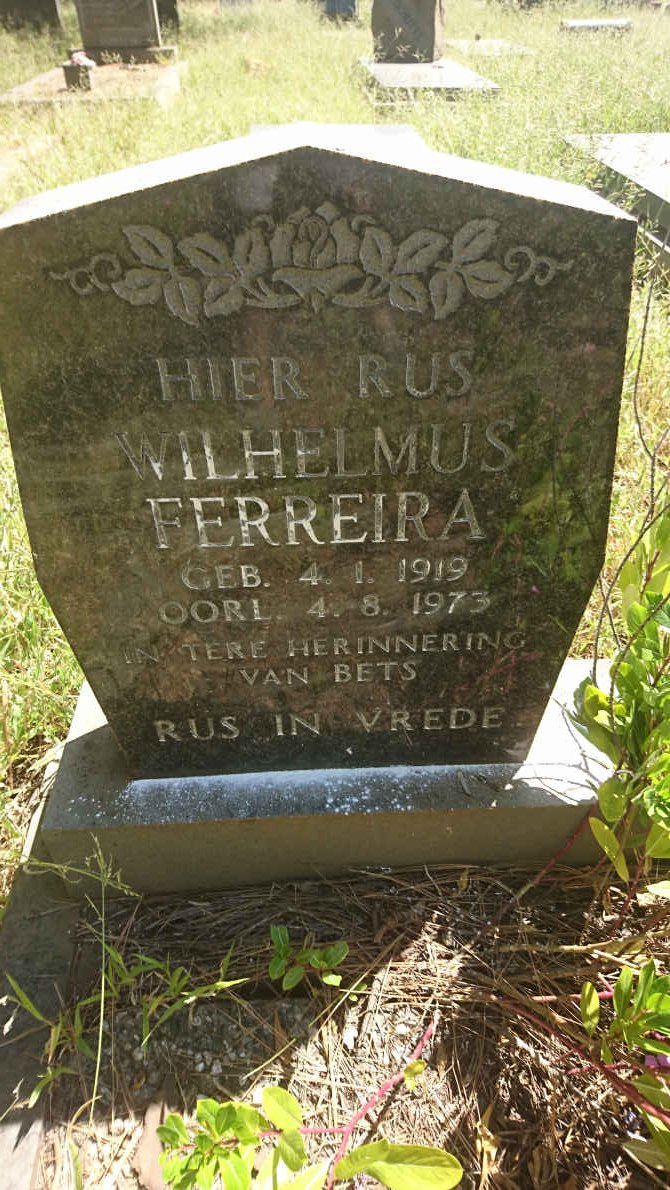 FERREIRA Wilhelmus 1919-1973