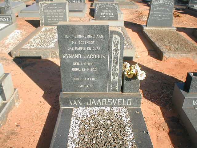 JAARSVELD Wynand Jacobus, van 1908-1970