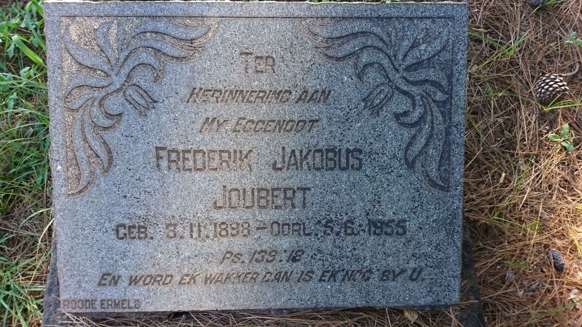 JOUBERT Frederik Jakobus 1898-1955