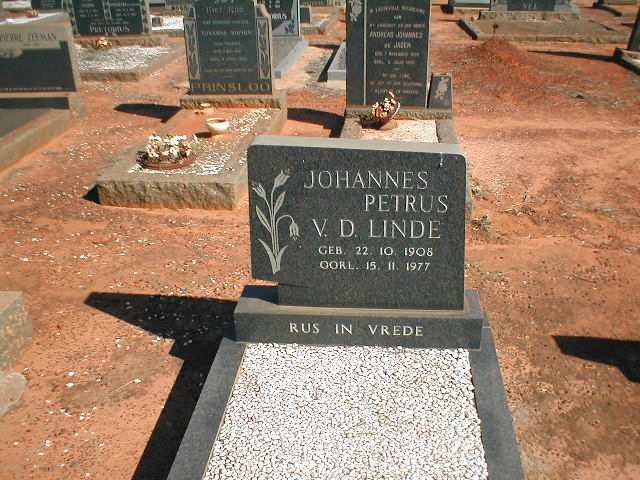 LINDE Johannes Petrus, v. d. 1908-1977