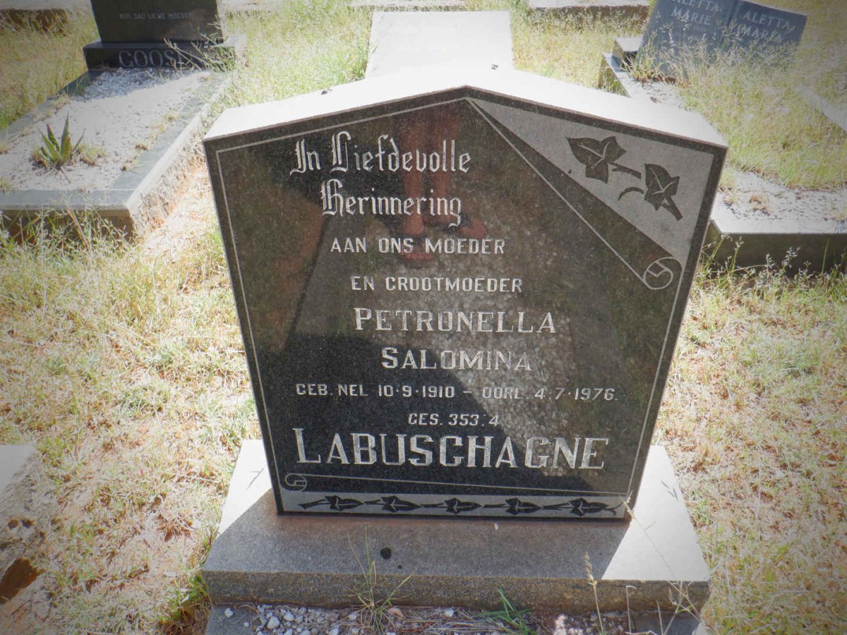 LABUSCHAGNE Petronella Salomina nee NEL 1910-1976