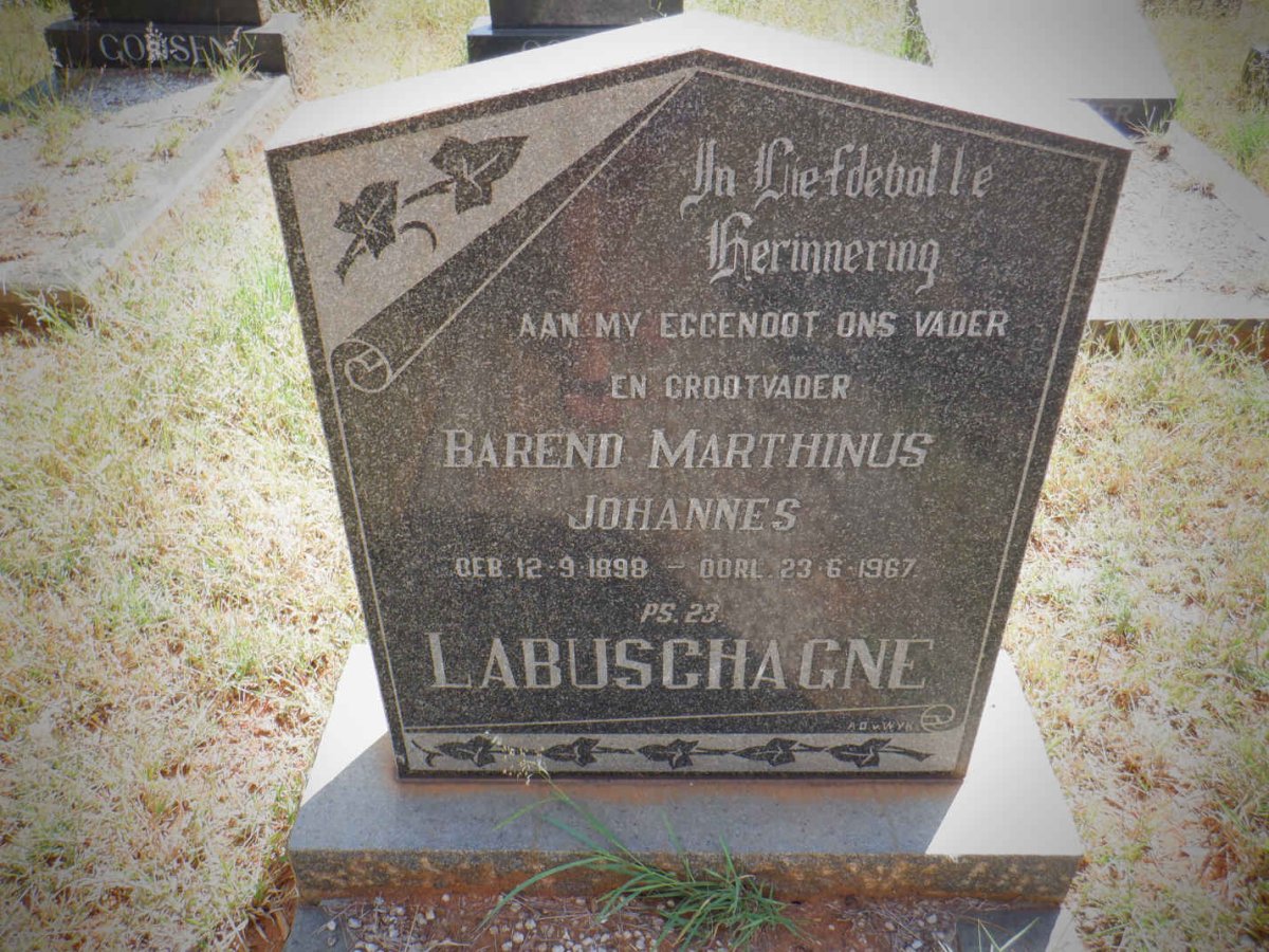 LABUSCHAGNE Barend Marthinus Johannes 1898-1967