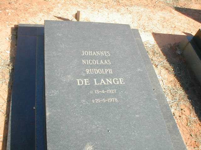 LANGE Johannes Nicolaas Rudolph, de 1927-1978