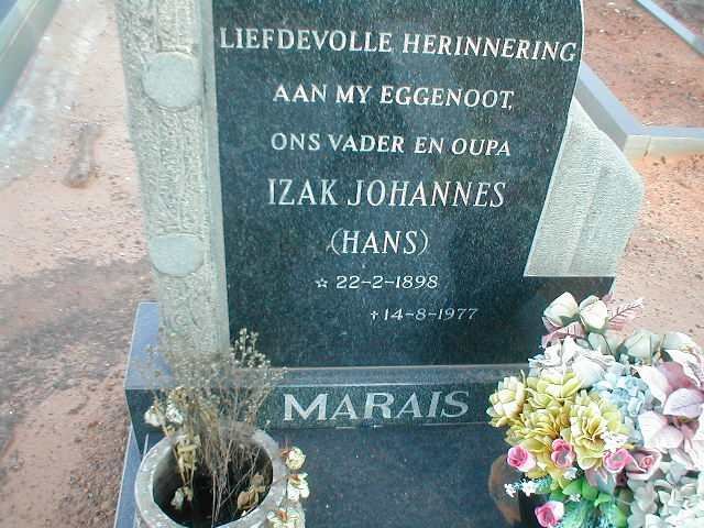 MARAIS Izak Johannes 1898-1977