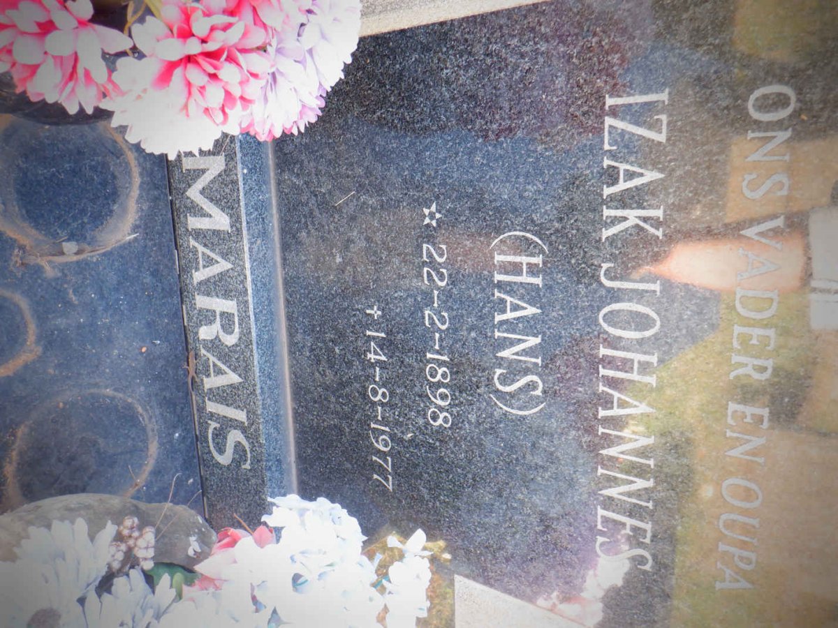 MARAIS Izak Johannes 1898-1977 &amp; Hester Johanna Jacoba LINDSAY 1917-1998