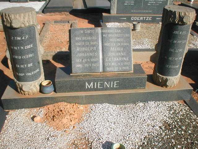 MIENIE Rudolph 1907-1973 &amp; Maria Johanna Catharina NEL 1912-1969