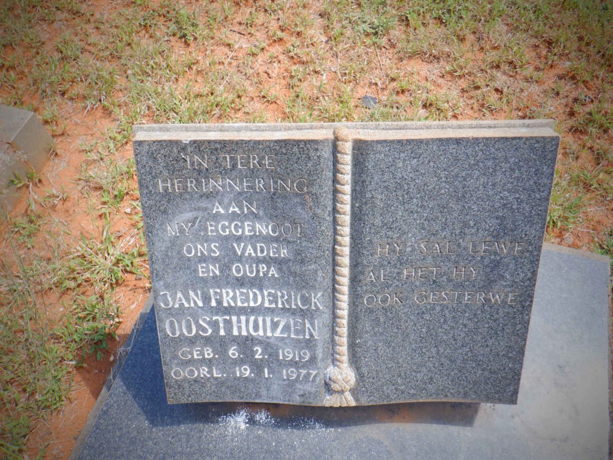 OOSTHUIZEN Jan Frederick 1919-1977