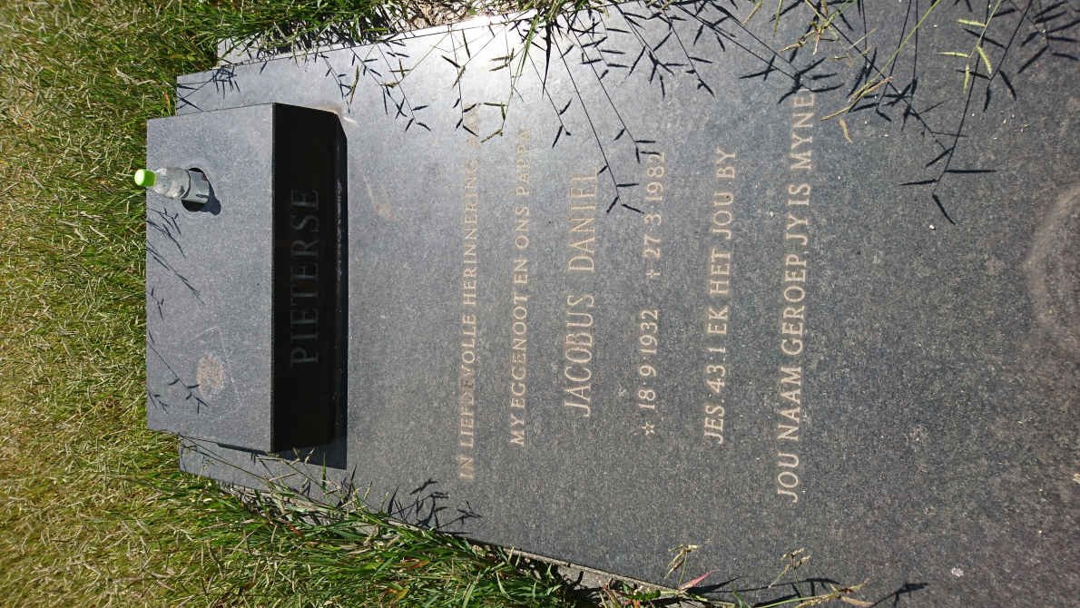 PIETERSE Jacobus Daniel 1932-1982