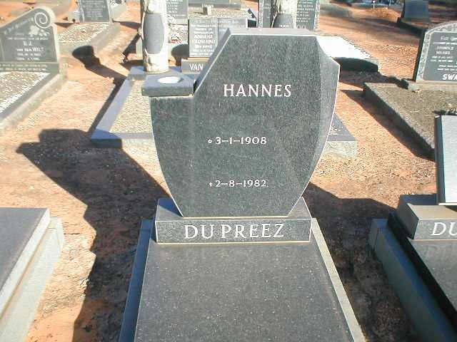 PREEZ Hannes, du 1908-1982