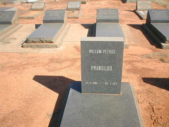 PRINSLOO Willem Petrus 1881-1971