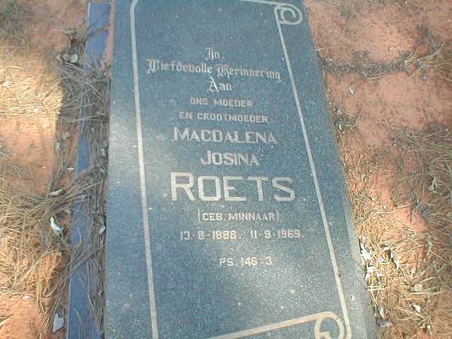 ROETS Magdalina Josina nee MINNAAR 1888-1969