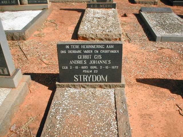 STRYDOM Gerrit Gys Andries Johannes 1893-1972