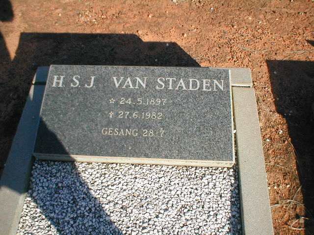 STADEN H.S.J., van 1897-1982