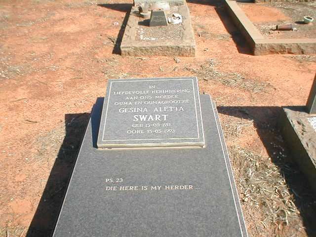 SWART Gesina Aletta 1911-1993