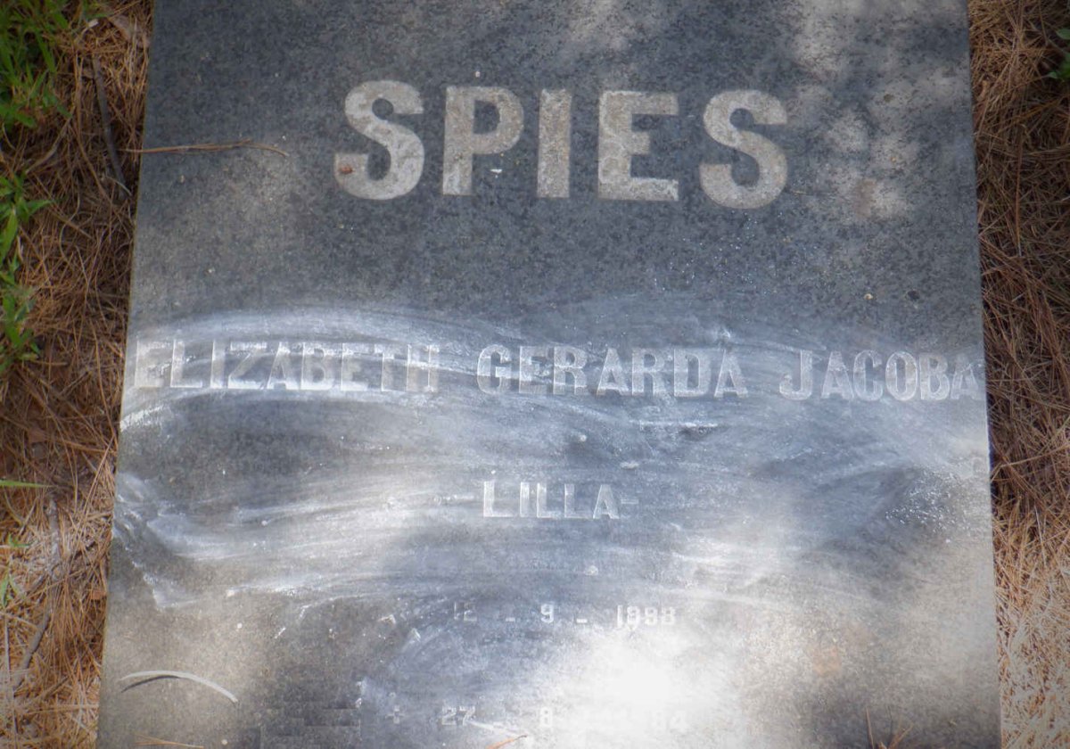 SPIES Elizabeth Gerarda Jacoba Lilla 1898-1984