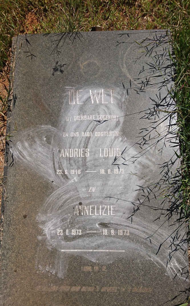 WET Andries Louis, de 1946-1973 :: DE WET Annelizie 1973-1973