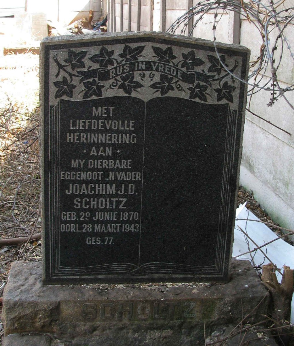 SCHOLTZ Joachim J.D. 1870-1943