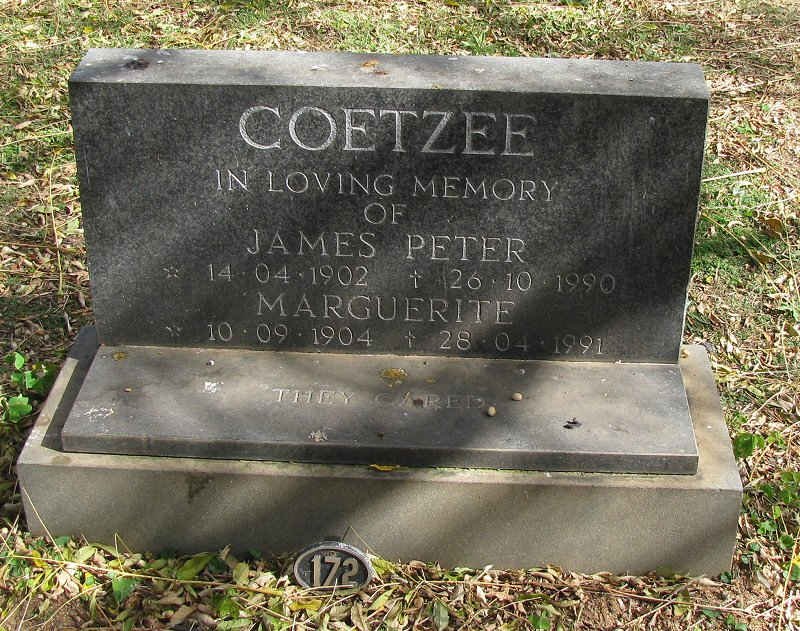 COETZEE James Peter 1902-1990 &amp; Marguerite 1904-1991