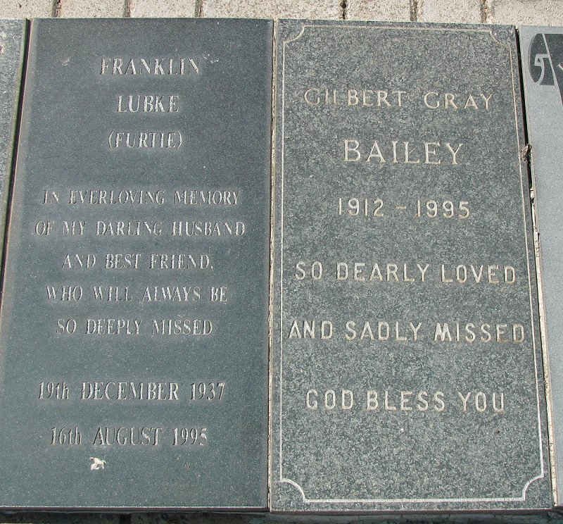 LUBKE Franklin 1937-1995 :: BAILEY Gilbert Gray 1912-1995