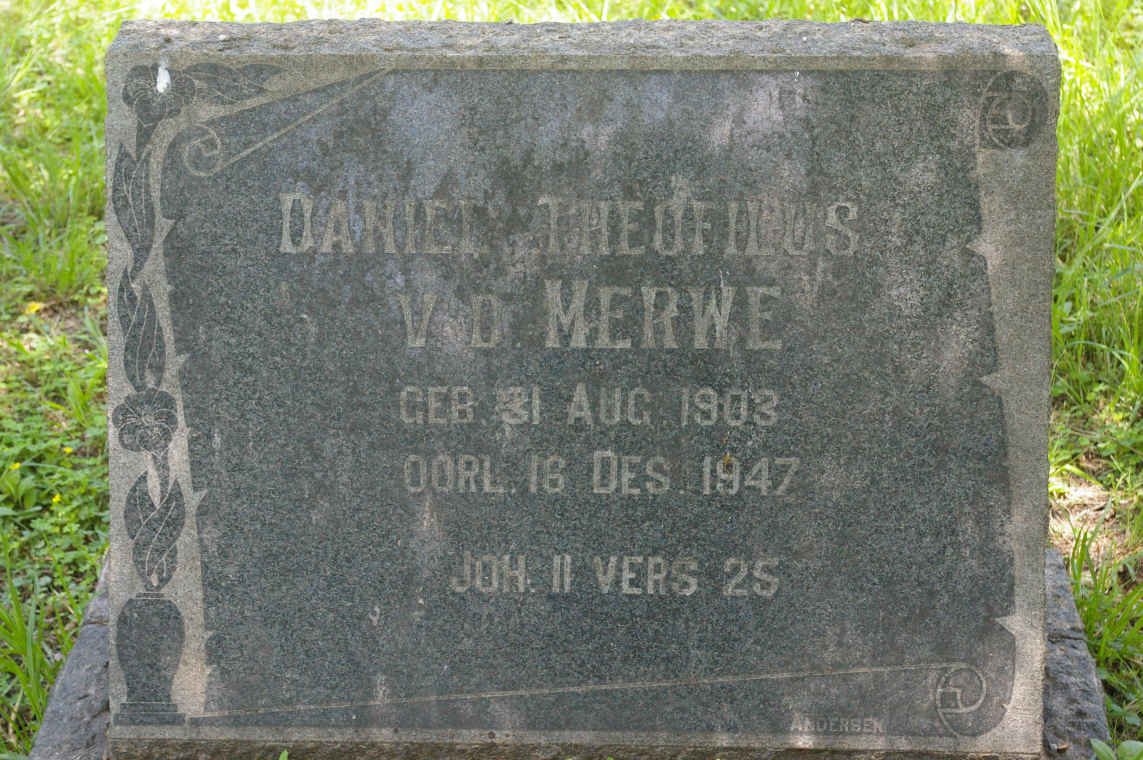 MERWE Daniel Theufilus van 1903-1947