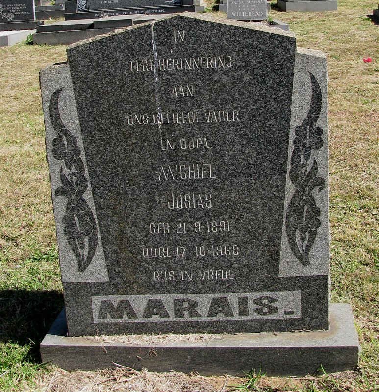 MARAIS Michiel Josias 1891-1969