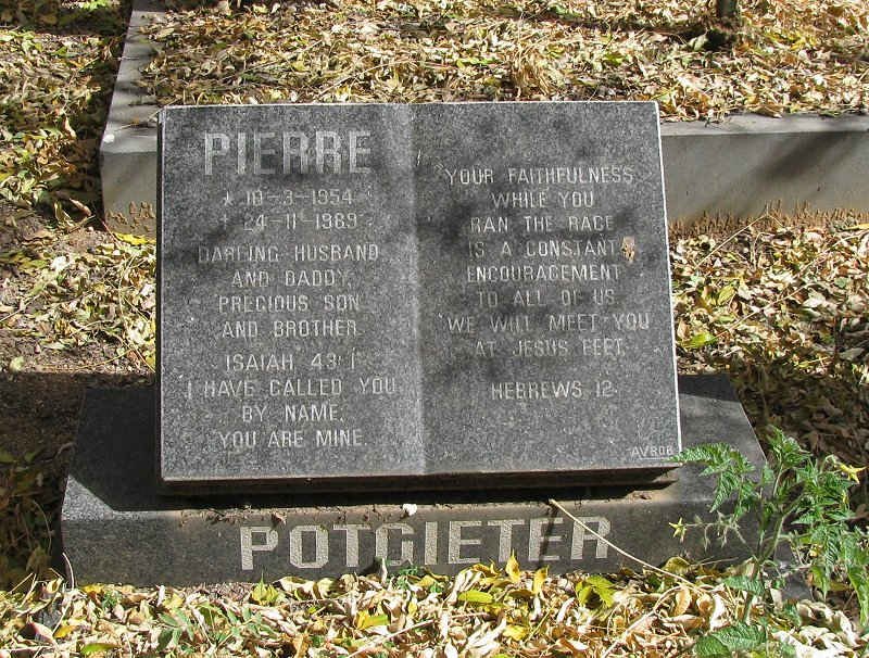 POTGIETER Pierre 1954-1989