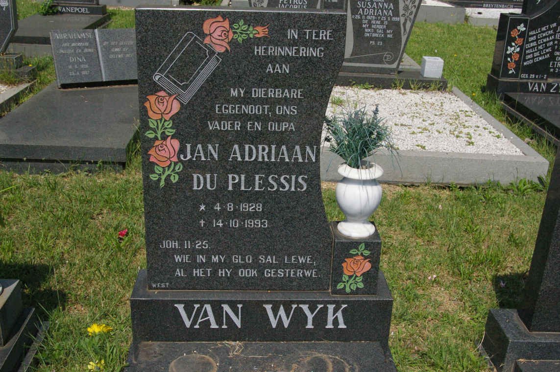 WYK Jan Adriaan du Plessis, van 1928-1993