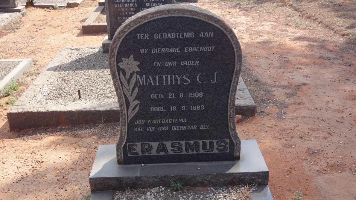 ERASMUS Matthys C.J. 1906-1963