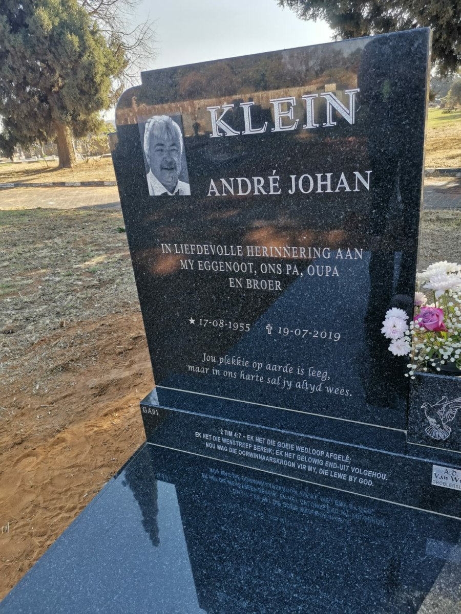 KLEIN Andre Johan 1955-2019