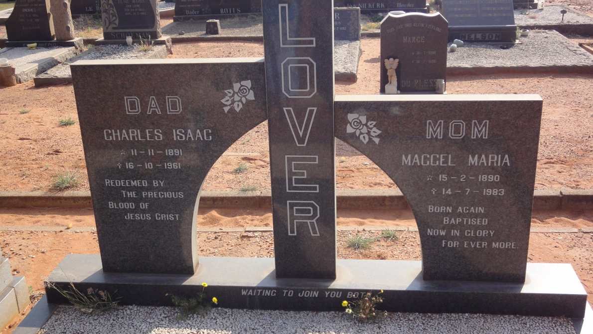 LOVER Charles Isaac 1891-1961 &amp; Maggel Maria 1890-1983