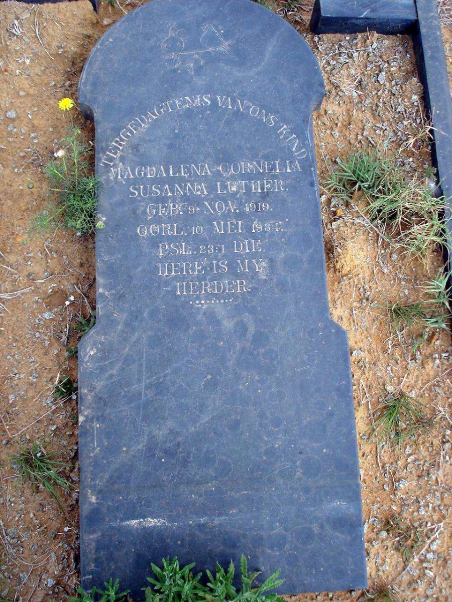 LUTHER Magdalena Cornelia Susanna 1919-1934