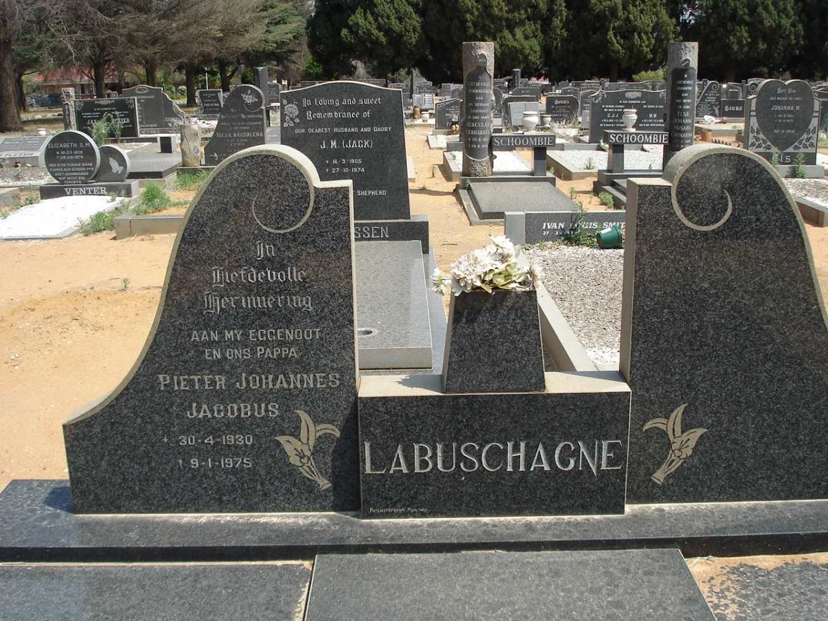 LABUSCHAGNE Pieter Johannes Jacobus 1930-1975